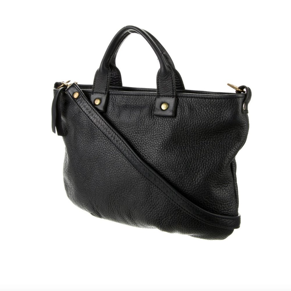 Clare V. Small Messenger Bag - Black Leather